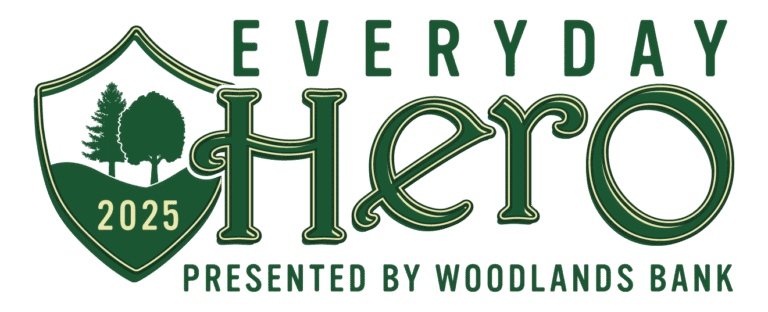 Everyday Hero 2025 Logo Presented by Woodlands Bank